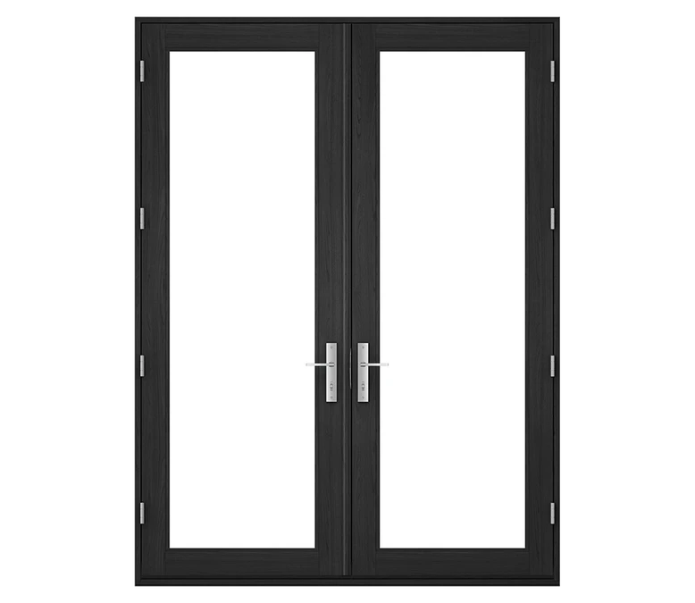 Pella Reserve Contemporary Wood Hinged Patio Door in Salem